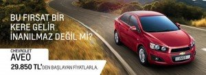 taksitle chevrolet aveo kampanyası